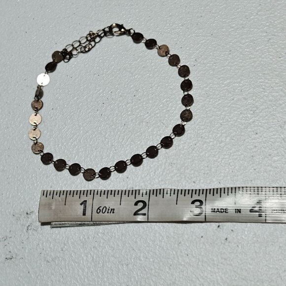 Elegant Gold Tone Disc Chain Bracelet Classic Minimalist Fashion Jewelry Women - Picture 4 of 4